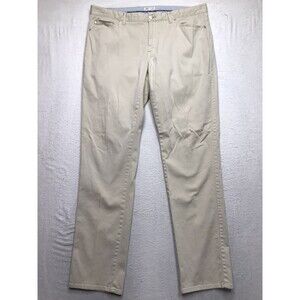 PETER MILLAR Ultimate Sateen 5 Pocket Pant Men 38x33 Beige Stretch Chino Golf